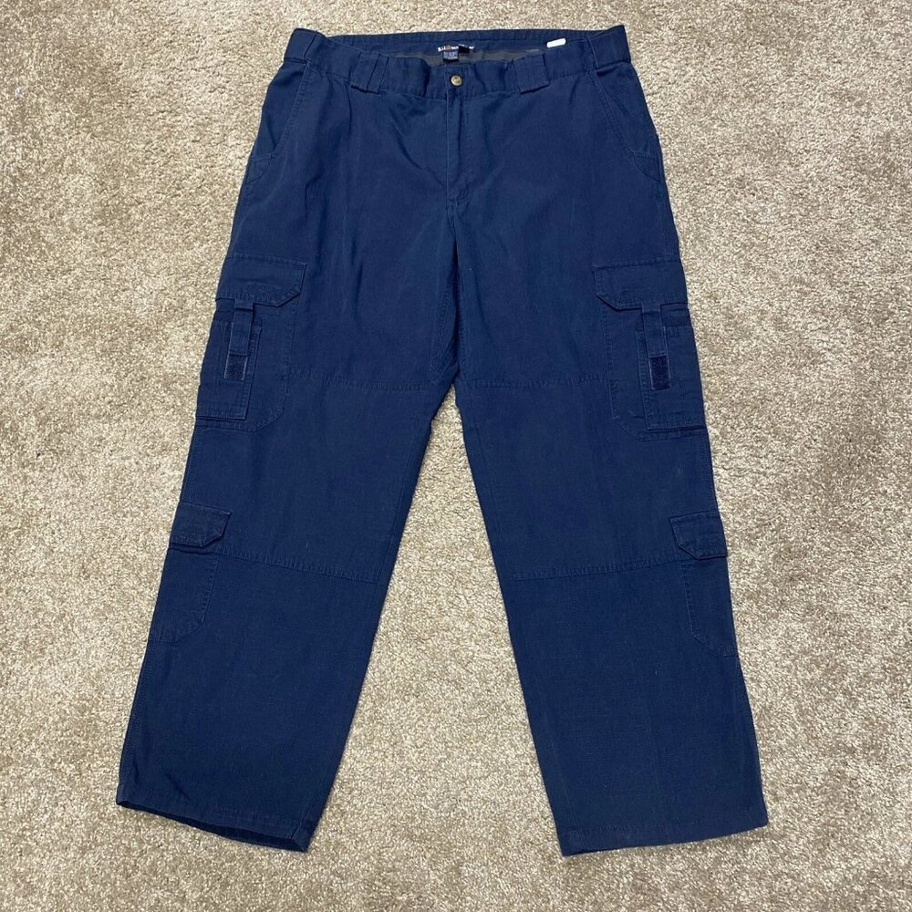 5.11 Tactical Pants Cargo Mens 40x32 Black Twill PDU Class B Elastic Grip 74326